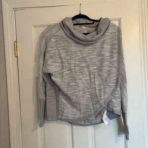 Calvin Klein Gray Cross Body Cowl Neck Sweater - Size Small.